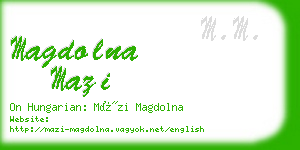 magdolna mazi business card